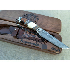 МІНІСТЕРСЬКИЙ ексклюзивний ніж ручної роботи майстра студії ALEKSANDR KASINEC, сталь CPM® 121 REX ™ в ламінаті та Elmax 68 HRC . Photo 3